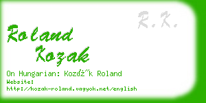 roland kozak business card